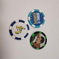 Jetons de poker de 11,5 grammes en ABS, marqueurs de balle de golf de 40 mm, jetons de bingo standard pour les jeux de Texas Hold'em et de golf professionnels