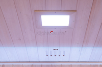 Sauna intérieur carré en bois de pruche personnalisé pour 3-4 personnes, bande lumineuse LED, panneau de commande électrique, vapeur humide pour la relaxation