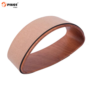 Rueda de Yoga de corcho de madera Natural ecológica, Círculo de Pilates, rueda de masaje de espalda media redonda para dar forma a La espalda abierta - Product Image 2