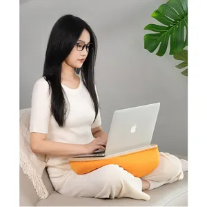 Wooden Lap Desk With Soft Pillow Cushion Bag Portable Laptop Stand For Bed Sofa Multi-functional Lap Tray For Reading Book Stand