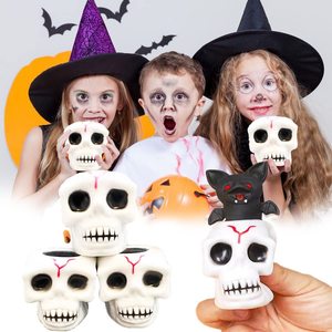 (Vente en gros) Jouet anti-stress en silicone en forme de crâne et de chauve-souris d'Halloween, jouet de décompression rebondissant pour tous les âges et les sexes - Product Image 4