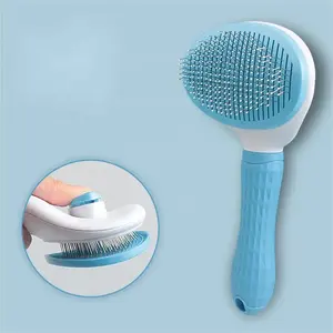 2024 New Hot Selling Cat Dog Self-Cleaning Pet Grooming Brush Cat Dog Hair Removal Brush