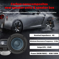 Haut-parleur de voiture universel coaxial en plastique Xuming (OEM/ODM) - Gamme moyenne Nano Carbone 45W/100W - Modèle 070 2.75 - Amélioration et modification audio