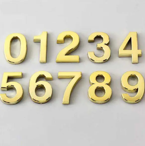 hot selling wholesale ABS zinc acrylic material modern house office apartment door numbers