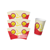 Style parfait force durabilité 210-350gsm Pe revêtement Kraft artisanat papier tasse ventilateur matières premières