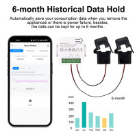 Compteur d'énergie intelligent Wifi Tuya, système solaire photovoltaïque, surveillance bidirectionnelle de la production et de la consommation d'énergie, contrôle par application, CT