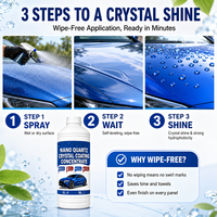 Concentré de revêtement en cristal de quartz nano, édition U, liquide d'étanchéité pour peinture automobile, 1L, hydrophobe