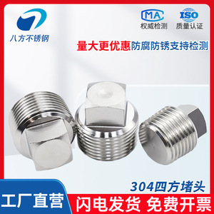 Eight Directions 304 Stainless Steel External Square Plug 6 Inch Threaded Hydraulic Hose Mechanical Use - Product Image 4