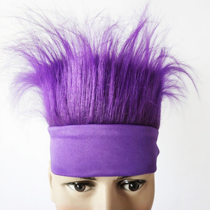 Logotipo personalizado Crazy Hair Festival deportivo de fútbol Peluca de moda Peluca <span class=keywords><strong>con</strong></span> diadema peluda Sorteo para baloncesto Béisbol Eventos Animando - Product Image 4