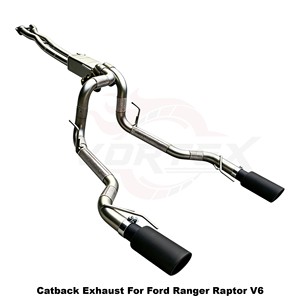 ระบบท่อไอเสีย Vortex Performance สำหรับ Ford Ranger Raptor V6 ปี 2024 แบบไม่มีวาล์ว  ชุดแต่งท่อแคทแบ็ก - Product Image 3