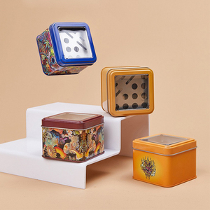 Portable Square Shape Metal Tinplate <strong>Ashtray</strong> with Lid/Window Smoking Cigarette <strong>Tin</strong> <strong>Box</strong> - Product Image 3