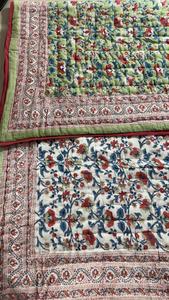 Último diseño Rajasthani bloque impreso hecho a mano de lujo cómodo Kantha edredón indio bohemio ropa de cama colcha de algodón Manta - Product Image 4