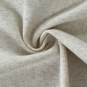 قماش ريب قطني مطاطي 2×2 متوسط الوزن للربيع والخريف، 100% قطن سباندكس، قماش ريب محبوك 2×2 للملابس - Product Image 1