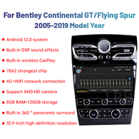 Autoradio multimédia Android 12 10.9 pouces pour Bentley Continental GT/Flying Spur 2005-2019 Carplay GPS Navigation Head Unit