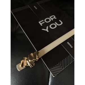 Cinturón de Cuero Genuino Fiori para Mujer, Piel de Vaca, Hebilla Sólida de Estilo Casual, Diseño de Diseñador - Product Image 2