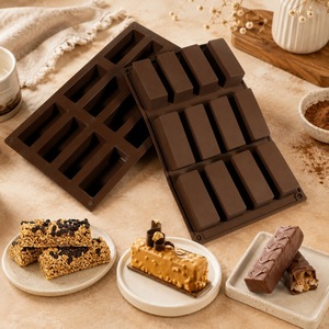 Rectangular Chocolate Mold 12 Cavity Silicone Cake Tool For Home Commercial Use Dishwasher Safe - Product Image 1