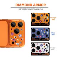 Nouvelle Arrivée Protection d'objectif métallique de luxe avec décoration diamantée et protection caméra 360° pour iPhone 17 Pro Max