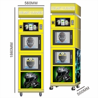 Machine de nettoyage à sec automatique personnalisée pour casques de moto et chaussures, gestion basée sur le cloud SDK, options de paiement multiples