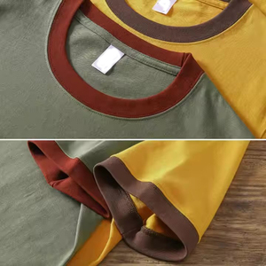 Maglietta sportiva a girocollo con Logo grafico personalizzato <span class=keywords><strong>T</strong></span>-Shirt con suoneria in bianco a manica corta in cotone con colletto a contrasto da uomo <span class=keywords><strong>T</strong></span>-Shirt con suoneria - Product Image 6