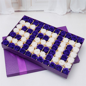 Sevenstar สบู่ดอกกุหลาบสามชั้น,สบู่ขนาดเล็ก81ชิ้นไม่มีฐานหัวดอกกุหลาบ - Product Image 3