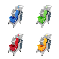 Chariot de nettoyage professionnel avec essoreuse pour seau d'eau 15L – Solution d'hygiène commerciale