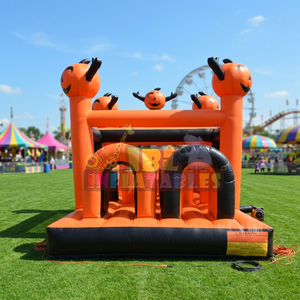 Parcours d'obstacles gonflable commercial en forme de citrouille pour Halloween, course de défi gonflable, aire de jeux extérieure pour événements et location commerciale - Product Image 6
