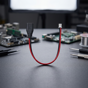 Type C Female Head to PH2.0 Power Supply <b>Cable</b> (2PCS)-Black/Red PH2.0-2P Connector 5V High Efficiency XC009 - Product Image 3