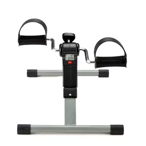 Under Desk Bike Pedal Exerciser Dobrável com Display Eletrônico para Pernas e Braços Workout