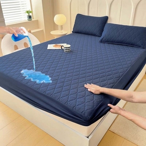 <span class=keywords><strong>Drap</strong></span>-<span class=keywords><strong>housse</strong></span> imperméable en polyester, protège-matelas lavable, anti-boulochage, uni, pour la maison, meilleures ventes - Product Image 2