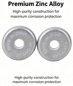 Deux blocs d'anodes en zinc 271001920 pour moto, bateau, anode anti-corrosion, adaptés à Sea Doo BRP RXP RXT GTI <span class=keywords><strong>GTX</strong></span> - Product Image 1