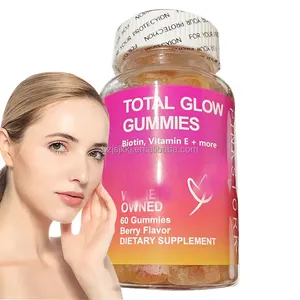 Beste Prijs Totaal Glow Gummies Voor Haar Huid Nagels Vitaminen Vitamine A B6 B12 Folaat Mooi Haar Stralende Huid En Sterke Nagels