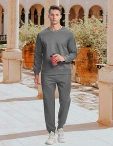 Vêtements de sport athlétiques décontractés pour hommes ensemble de survêtements 2 pièces hauts à manches longues et pantalons de jogging pour le jogging et les tenues - Product Image 2