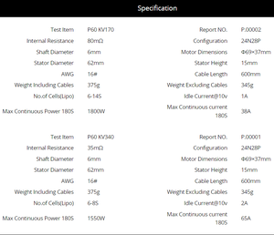Ligpower P60 công suất cao hiệu quả không thấm nước không chổi than Drone động cơ <span class=keywords><strong>Stator</strong></span> nông nghiệp UAV động cơ - Product Image 6