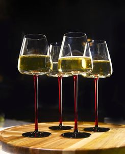 Fashion Clear <b>Red</b> and Black High <b>Cup</b> Champagne Glasses Wedding Goblets Drinking Custom Wine Glass With Logo Goblet - Product Image 4