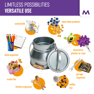 Conteneur de stockage de qualité alimentaire vintage pour la maison Boîte en tôle d'acier décorative avec couvercle et poignée de transport 500 ml - Product Image 5