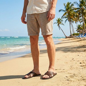 Sandales pour hommes antidérapantes, taille EUR 40-<span class=keywords><strong>47</strong></span>, design minimaliste, semelle flexible, confortables, décontractées, pour les vacances, les voyages quotidiens, les activités de plein air. - Product Image 3
