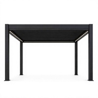 Vente en gros de gazebo et pergola de jardin en aluminium 6063-T5 avec revêtement en poudre, 3x4m, résistant aux intempéries, écologique, commercial, OEM, en vrac