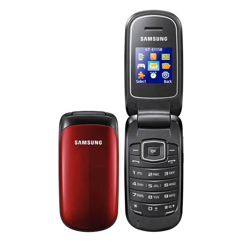 For Samsung E1150 Mobile Phones Unlocked 2G GSM 1.43 inches 800 mAh Multi-color Flip Phone