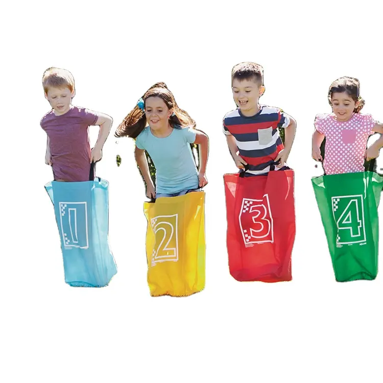 Feest Outdoor Aardappel Zak Race Game Bags Kids Set Met Enkelbanden 3-benige Zak Racen Achtertuin Activiteiten Springzak