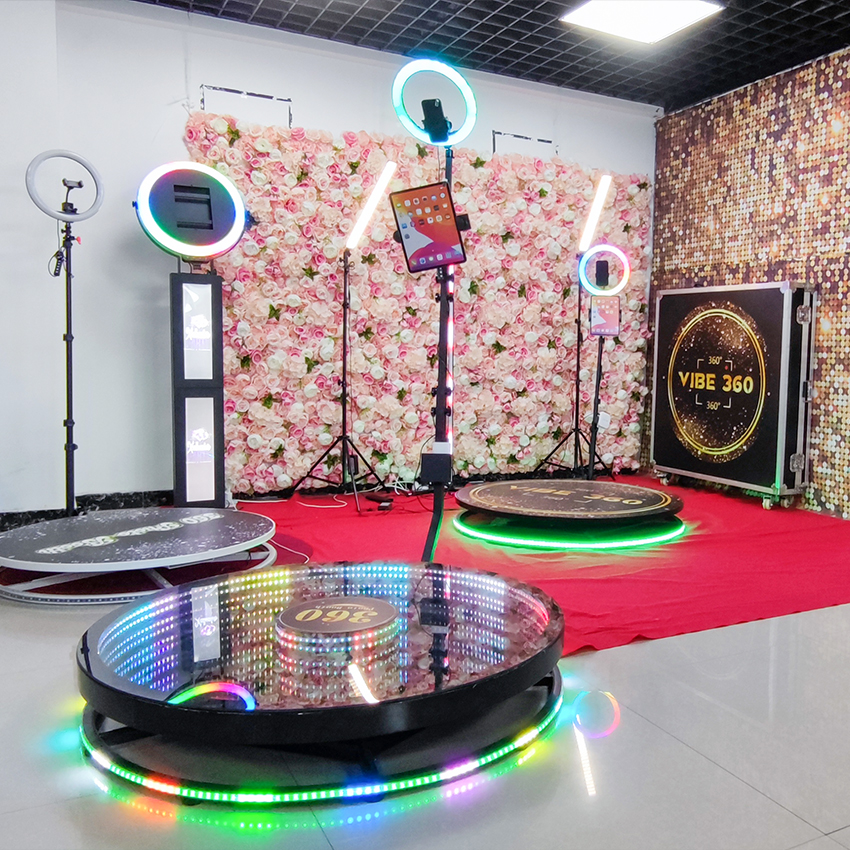 Фотобудка 12,9 Ipad Mini Photo booth360-градусный Спиннер платформа бизнес-огни большой 360 Вращающийся фотобудка