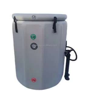 聚氯乙烯滴针材料冷水池充气冰浴桶95 * 95厘米灰色