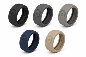 Coque de protection en silicone personnalisée avec logo OEM pour Oura Ring 5/4, Galaxy Ring, RingConn, Ultrahuman – Noir, grand logo en relief, marque - Product Image 5