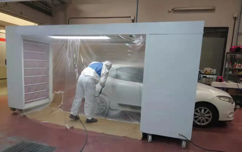 Spray booth portabel memanggang lukisan mobil kendaraan oven lukisan ruang memanggang untuk dijual