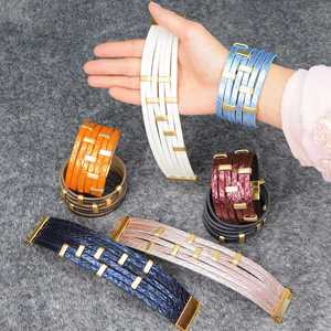 Comfort Fit Design <b>Quick</b> Lead Time Magnetic Closure Bangle Holiday Gift for Women Hollow <b>Link</b> Weight - Product Image 2
