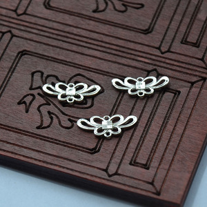 Conector de Adorno para el Cabello con Nudo Chino, 11x24mm, Chapado en Oro y Plata, Estilo Antiguo, Accesorio para Manualidades - Product Image 2