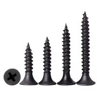 Vis à cloison sèche phosphatées noires à visage auto-taraudeur pour plaques de plâtre et construction en bois – Approvisionnement direct usine