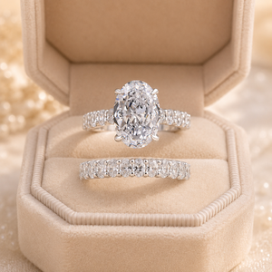 Set di Anelli di Lusso con Zirconi Incastonati, Gioielli Eleganti e Alla Moda per Donne - Product Image 5