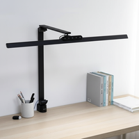 Lampe de bureau à pince LED électrique minimaliste moderne nordique, simple, flexible, col de cygne, en aluminium, protection des yeux, 5 modes de couleur