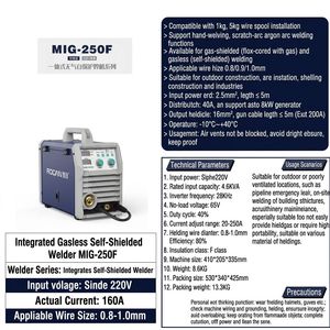 Saldatrice ad Arco Manuale Portatile Kindarc ZX7-308N con Motore DC IGBT Inverter AC220/380V, Diametro Massimo Tubo 2 Pollici, Nuova Condizione - Product Image 5