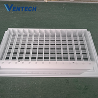 Grille d'aération double déflection réglable en aluminium pour système CVC Ventech